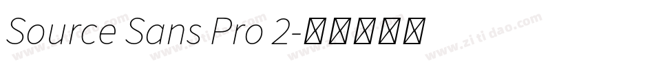 Source Sans Pro 2字体转换
